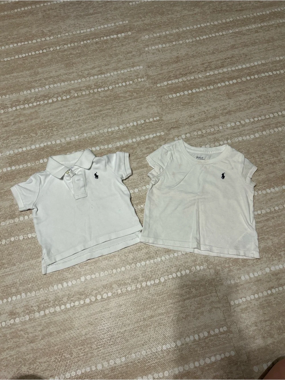 Ralph Lauren Kids White Polo & Tee Set with Navy Pony Logos